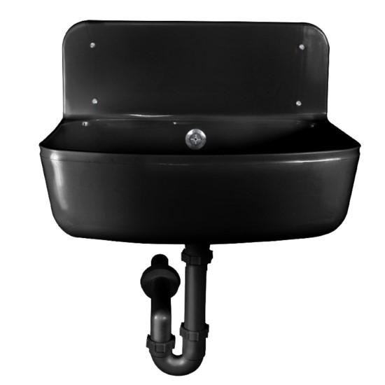 LAVABO PVC PLASTIČNI MADJARSKI CRNI ZA RADIONICE 490X330 - STYRON