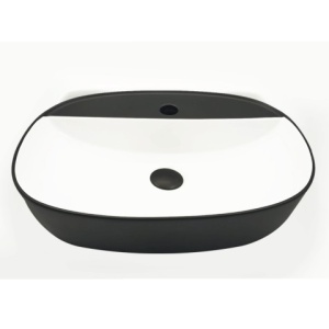 LAVABO NADGRADNI NA RAVNU PLOČU S/MEB/C 01 500X380 MAT CRNI – LINNI